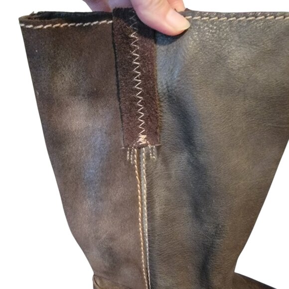 Bed Stu Cobbler Series Opal Brown Leather Harness Boots - Picture 14 of 16